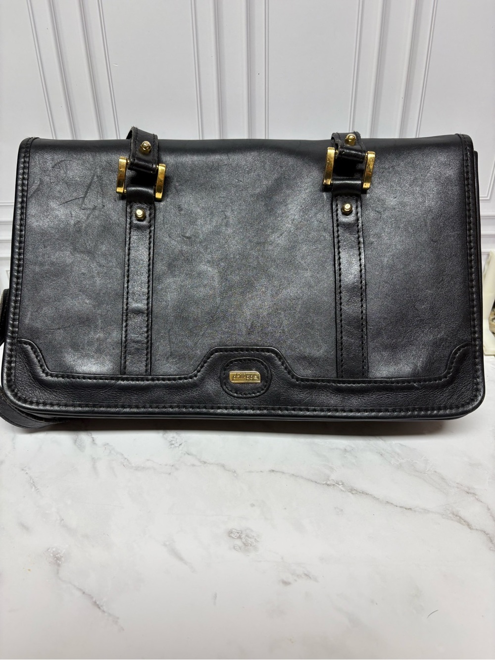 Vintage Philippe All Leather Shoulder Bag